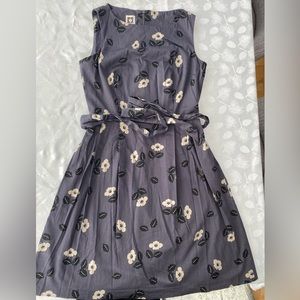 Anne Klein dark purple floral dress